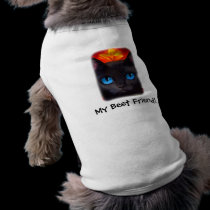 Black Cat Butterfly Painting Art - Multi pet clothing