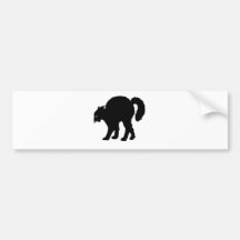black cat halloween bumper sticker