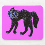 Black Cat Halloween Design Mousepads
