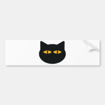 black cat icon bumper stickers