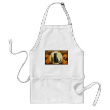 black cat & jackolanterns aprons