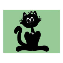 Black Cat Post Card