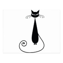 Black Cat Postcard
