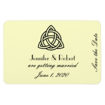 Black Celtic Knot Save the Date Flexible Magnet
