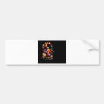 Black Christmas Lights Face Bumper Sticker