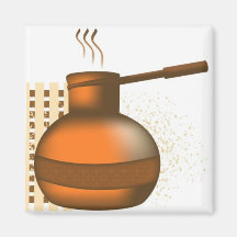 Black Coffee Fridge Magnet