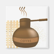 Black Coffee Fridge Magnets