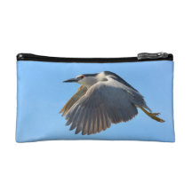 Black Crowned Night Heron Cosmetic Bag