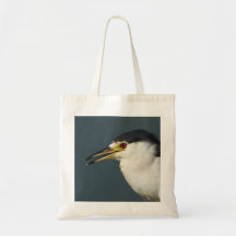 Black-crowned Night Heron Tote Canvas Bags