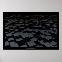 Black Cube World Art Poster
