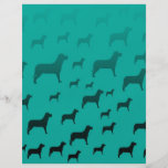 Black dogs pattern flyer