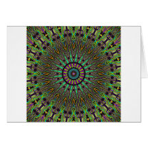 Black Dotted Burst Green Card