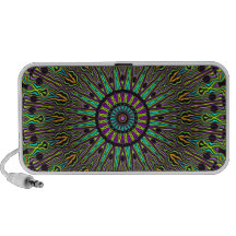 Black Dotted Burst Green Travelling Speaker