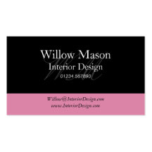Black & Dusty Pink Professional Business Card