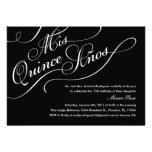 Black Elegant Quinceanera Invitations