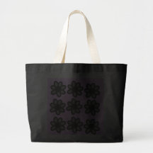 Black Floral Canvas Bags