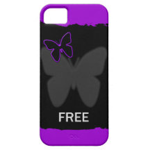 Black Free Butterfly iPhone 5 Covers