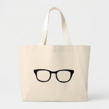 black glasses icon tote bags