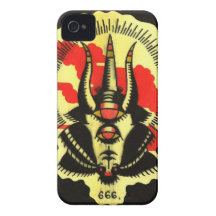 Black Goat Phone Number of the Beast iPhone 4 Case-Mate Cases