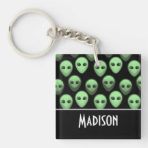 Black & Green Alien Keychain