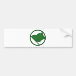 Black Green Purple Flag Plain No Symbol Blank Bumper Sticker