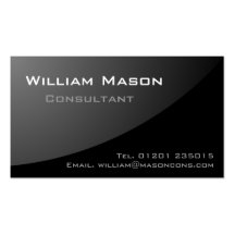 Black Grey Curved - Professional Business Card
