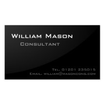 Black Grey Curved - Professional Business Card