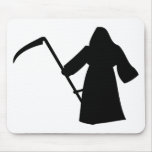 black grim reaper death icon mouse pads
