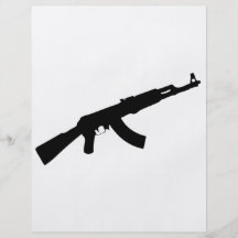 black gun ak 47 icon custom flyer