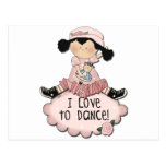 Black Hair Girl Dancer Tshirts and Gifts Post Card