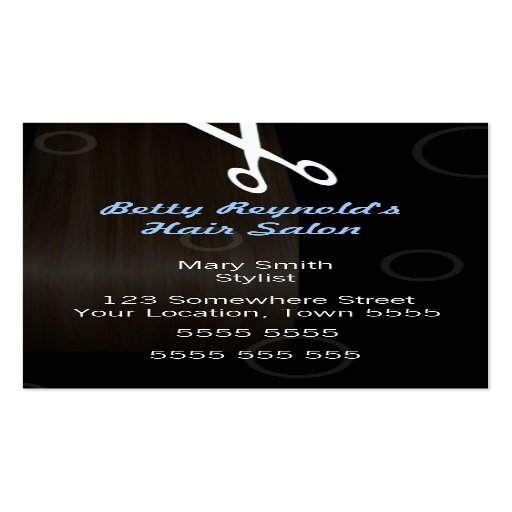 Black Hairdressing Business Card