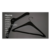 Black hangers business cards