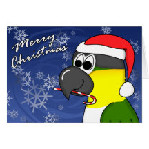 Black Headed Caique Christmas Card