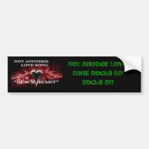 black heart modle, Not Another Love Song Rocks ... Bumper Sticker