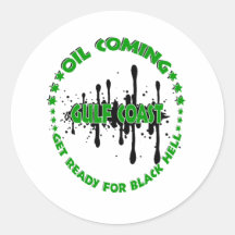 BLACK HELL ROUND STICKER