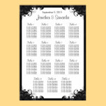 Black Hibiscus Wedding Table Seating Chart - 15 posters