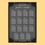 Black Hibiscus Wedding Table Seating Chart - 15 posters