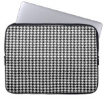 Black Houndstooth Laptop Computer Sleeves