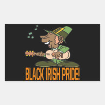 Black Irish Pride Rectangle Stickers