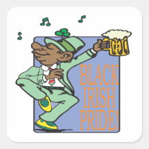 Black Irish Pride Square Sticker