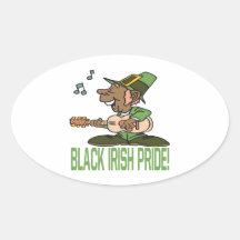 Black Irish Pride Stickers