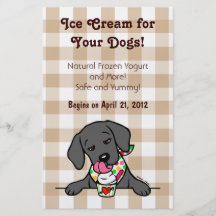 Black Lab Ice Cream for Dogs Flyer