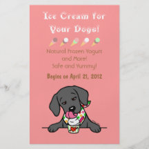 Black Lab Ice Cream for Dogs Flyer
