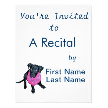 Black Lab Pink Bandanna Puppy image Invitations