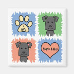 Black Lab Refrigerator Magnet