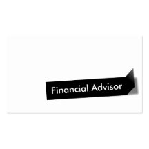 Black Label Financial Advisor Business Card