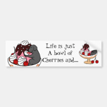 Black Labrador & Ice Cream Sundae Bumper Stickers