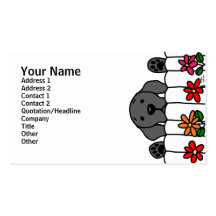 Black Labrador watching you Business Card Template
