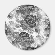 Black Lace Refrigerator Magnets