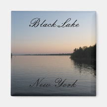 black lake sunset magnet